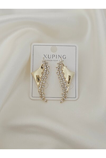 Zivazer Store أقراط نسائية عصرية مرصعة بالأحجار من xuping
