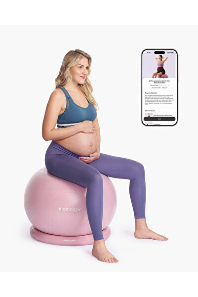 Momcozy - BirthEase Maternity Ball MB01 (Ball+ Base) - Dusty Rose