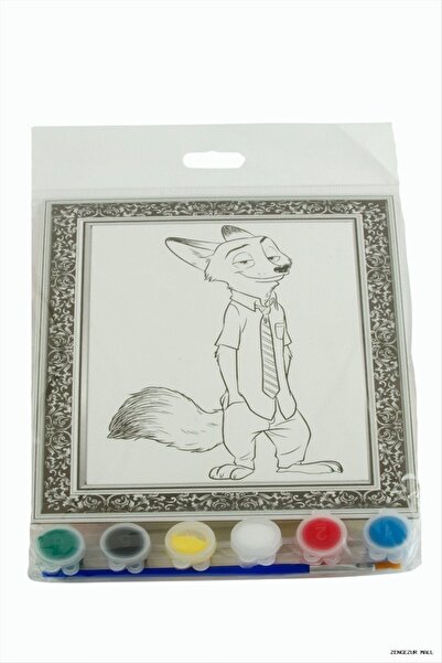 ZERO LAND Zngzrmll Fox Painting Canvas (105851) Set White