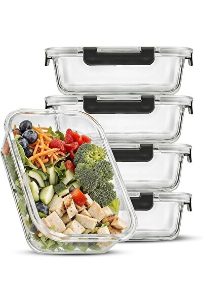 Generic Mylindde Glass Meal Prep Containers, 1040ml Glass Food Storage Contai...