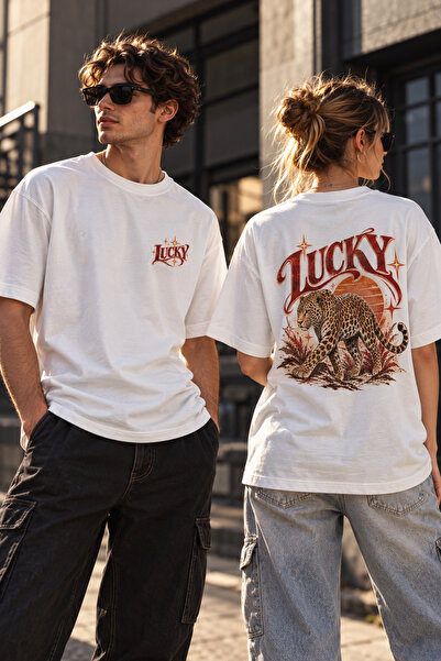 WİDİ Μπλουζάκι Unisex με στάμπα Lucky Leopard – Μπλουζάκι Vintage Streetwear ...