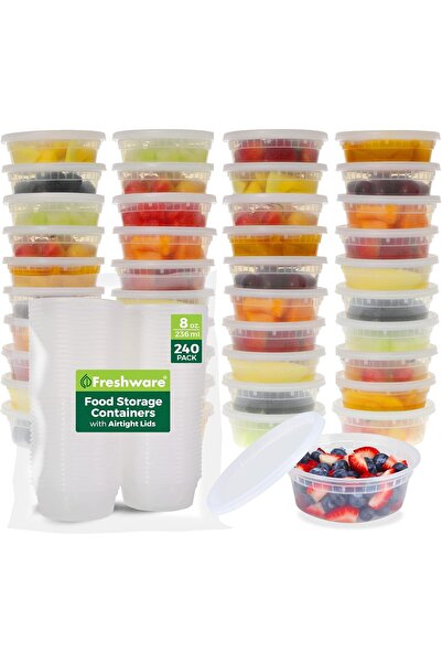 Generic Freshware Food Storage Containers [36 Set] 16 oz Plastic Deli Contain...