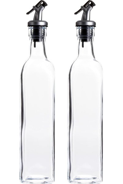 GENERAL Yofel Vinegar and Oil Dispenser (Set of 2) - High-Quality Glass Bottl...