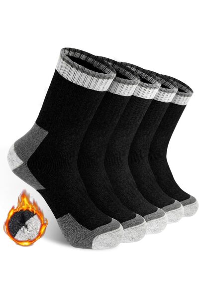 Generic 5 Pairs Wool Socks, Mens Extra Thick Merino Winter Warm Thermal Socks...