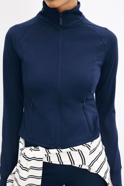 soft&basic Ultra Soft Zippered Women's Cardigan with Finger-Loop Pockets