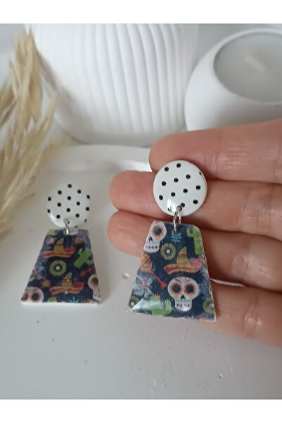 La fee aksesuar Halloween Handmade Light Steel Earrings Apparatus Polka Dot E...