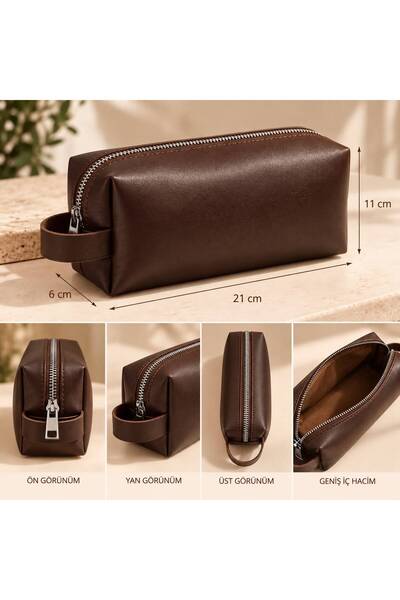 ATÖLYE ZÜMRA Faux Leather Organizer Handbag – Makeup, Grooming, and Personal ...