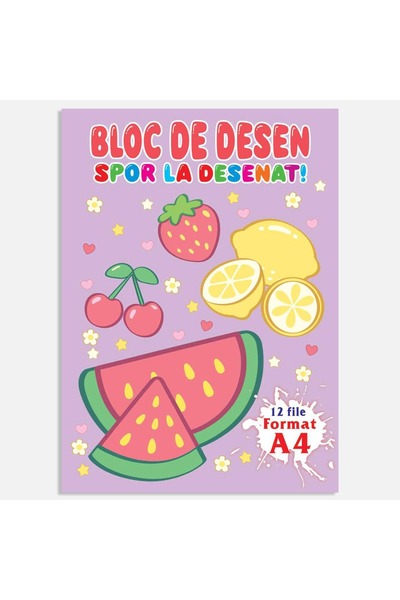 CATIANO Bloc de desen A4 12 file Fructe