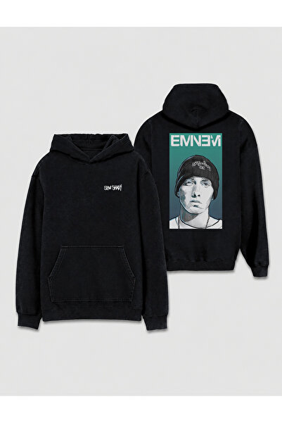 Darkia هودي بقلنسوة للجنسين بتصميم Eminem Slim Shady مطبوع من الأمام والخلف