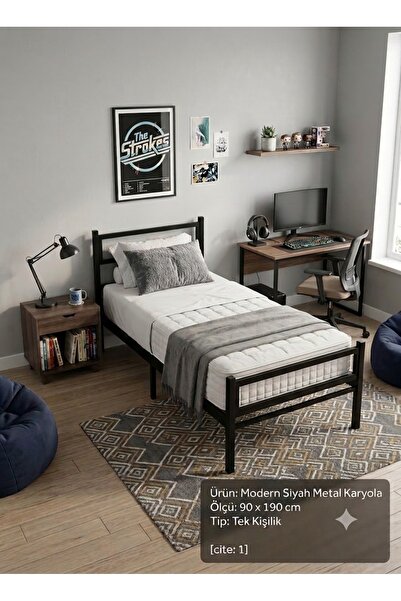 Metal Karyola Extra Sağlam Metal İskelet Sallantı ve Gıcırtı Yapmaz Özel tasarım