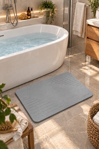 DİATOM Düz çizgi model Banyo paspası Su emici paspas diatomite mat abdest paspası duşakabin önü banyo matı lavabo önü paspas
