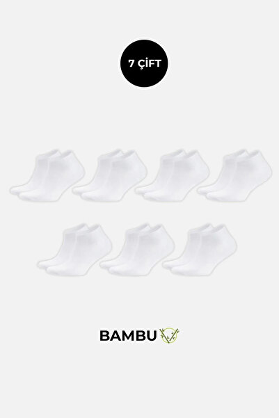 Erkek Bambu Kutulu 7 Çift Patik Çorap
