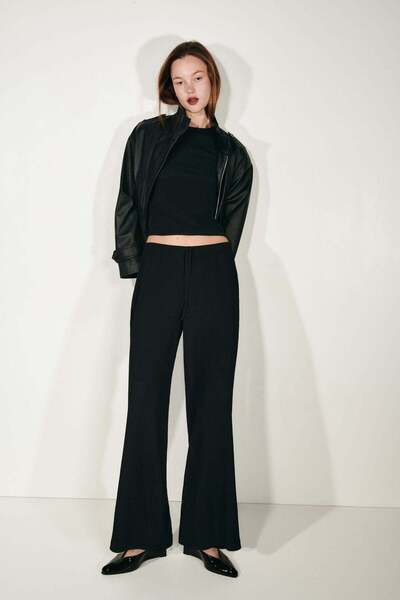 H&M Textured jersey trousers