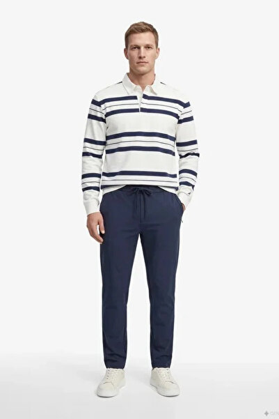 Nautica Men's Navy Blue Slim Fit Trousers