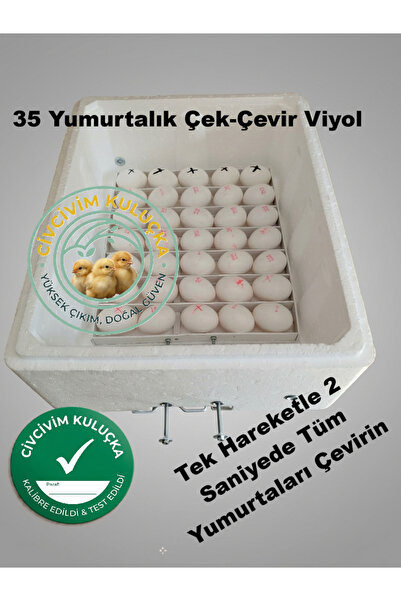 Civcivim Kuluçka Kapağı Açmadan Çevirmeli Sürgülü Viyollü Çift Suluk Sistemli...