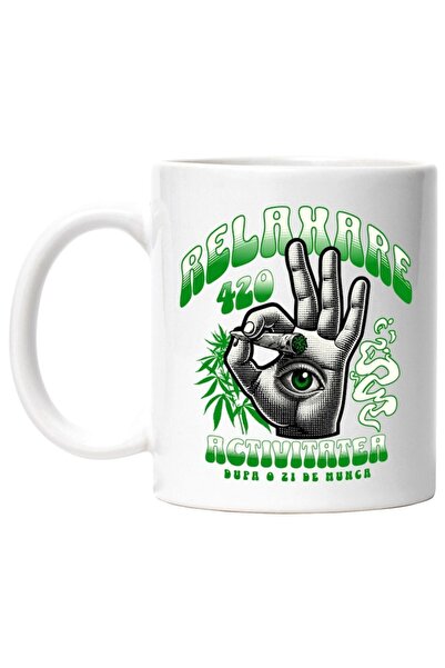 INOVATIX Personalized white mug, Human Hand Green Eyes Hobby Relaxation Vacat...