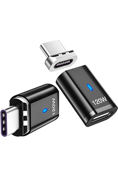 Generic USB C Magnetic Adapter, USB2.0 Type C Connector with PD 120W Charge a...
