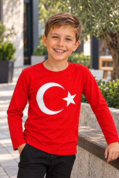 Parti Selesi Erkek Uzun Kol Çocuk Bayrak Ay Yıldızlı 23 Nisan 29 Ekim 10 Kası...