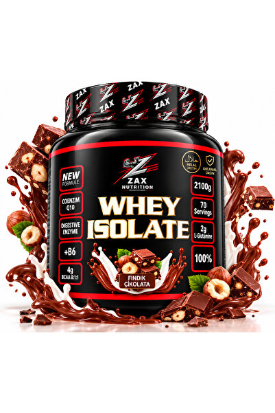 zax nutrition بروتين مصل اللبن المعزول بنكهة البندق 2100% مع مكملات B6