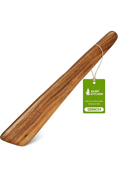 Generic 12 Inch Wooden Spatula for Cooking, Non-Stick Safe Teak Spatula Turne...