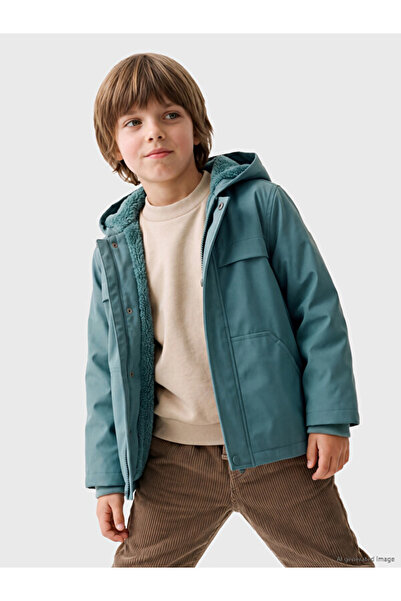 LC Waikiki Rmz Gi̇yi̇m Farkiyla Boys' Fleece-Lined Raincoat