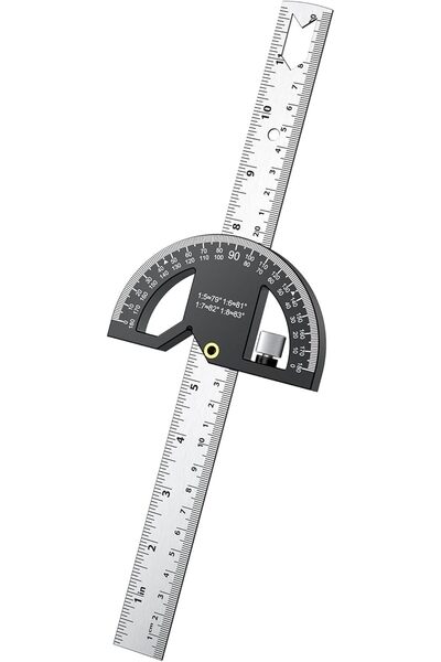 Generic Woodworking Scribing Angle Ruler, 300mm Angle Protractor Stainless St...