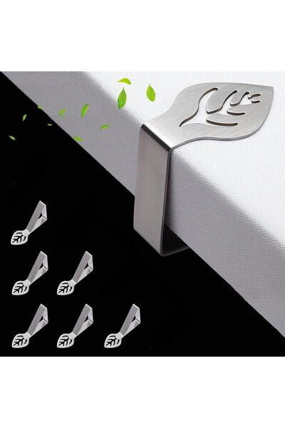 Generic مشابك مفارش الطاولة، 6 قطع، مشابك قابلة للتعديل بتصميم أوراق الشجر لت...