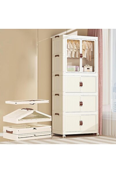Generic Wardrobe Portable Closet Organizers, Stackable Plastic Storage Bins w...