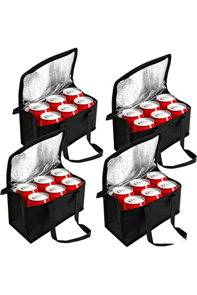 Generic 4 Pack Insulated Food Delivery Bag, Grocery Tote Insulation Bag for C...