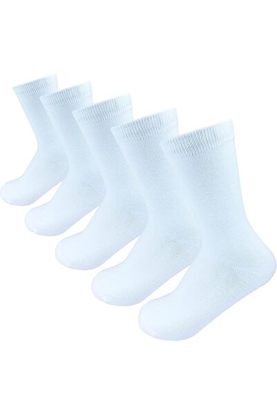 Generic Boys Cotton White School - Casual Crew Socks 5 Pairs Pack