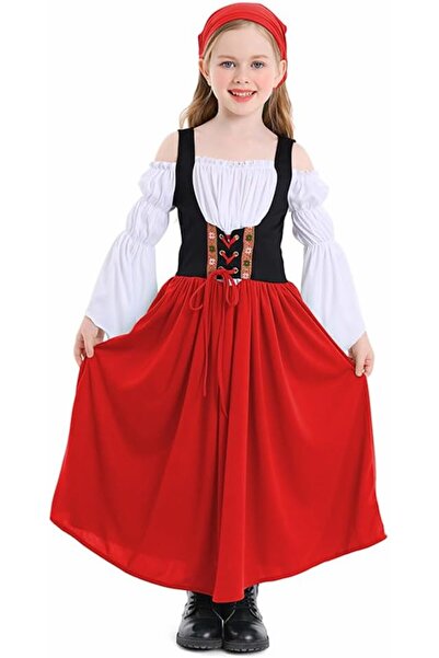 Generic Girl's farm dress medieval-style Munich festival long dress, Germany ...