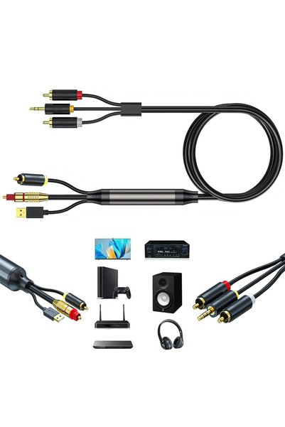 Generic كابل صوت رقمي وتناظري من الألياف البصرية USB، كابل بصري رقمي إلى RCA ...