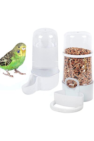 Generic 2 Pack Automatic Bird Feeder and Water Dispenser, Mess-Free Parrot Fe...