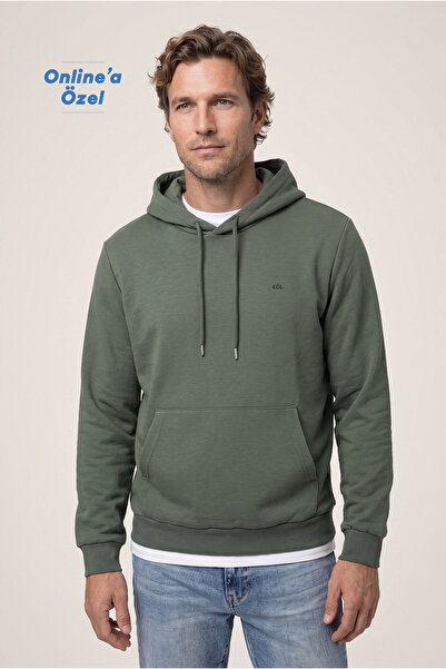 Kiğılı Hooded Regular Fit Cotton Pocket Sweatshirt