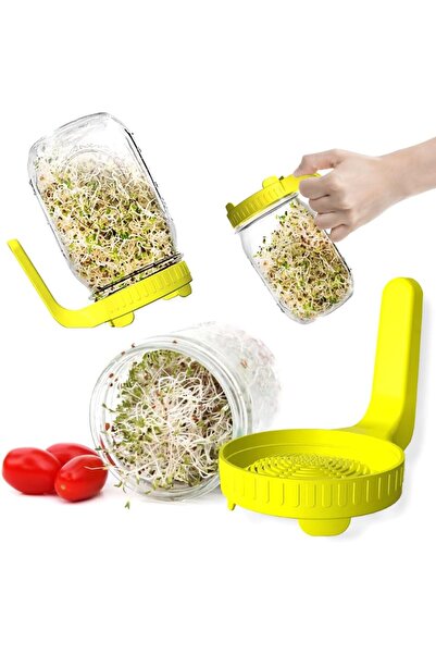 Generic HASTHIP® Glass Sprout Maker Jar 1PC- Sprouting Mason Jar with Ventila...