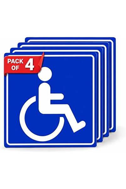 Generic SouqHive Handicap 2 Pack 6x6 Inch Sign Sticker Disabled Wheelchair Sy...