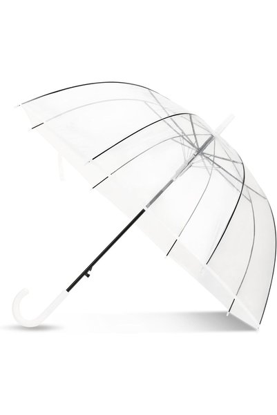 Generic Transparent Umbrella Rain, Auto Open Clear Umbrella for Adults Kids