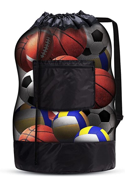 Generic Mesh Ball Bags, Heavy Duty Sports Ball Bag with Adjustable Strap, Dra...