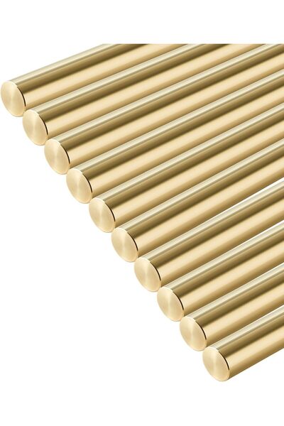 Generic 10Pcs Solid Brass Rods, 1/8 inch Premium Brass Round Stock for Knife ...