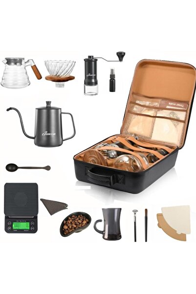 Generic طقم قهوة V60، مجموعة كاملة احترافية لصنع القهوة بالتقطير V60 مكونة من...