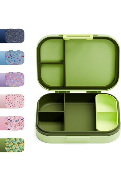 Generic Bento Box with 5 Compartments, BPA Free Plastic Lunch Container, Leak...