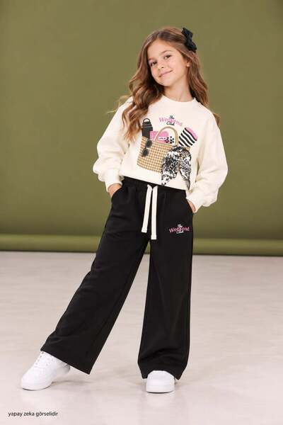 ModaPlaza Girl's Bow Printed Set 11649