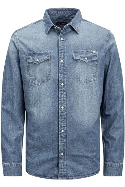 Jack & Jones Tech Jack and Jones Mens Denim Shirt Plus Size