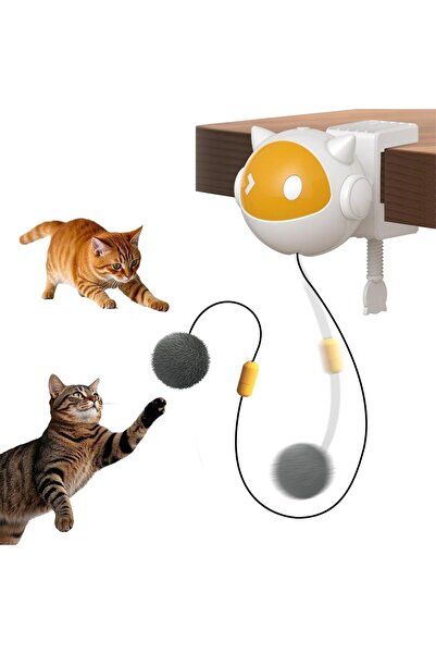 Generic Self-Moving Cat Toy with Fluffy Ball, Automatic Random Motion for Ind...