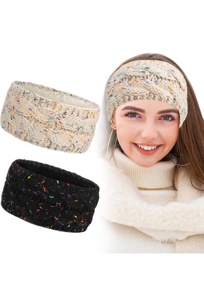 Generic 2 Pcs Headbands Women Winter Ear Warmer, Knitted Headband, Soft knitt...