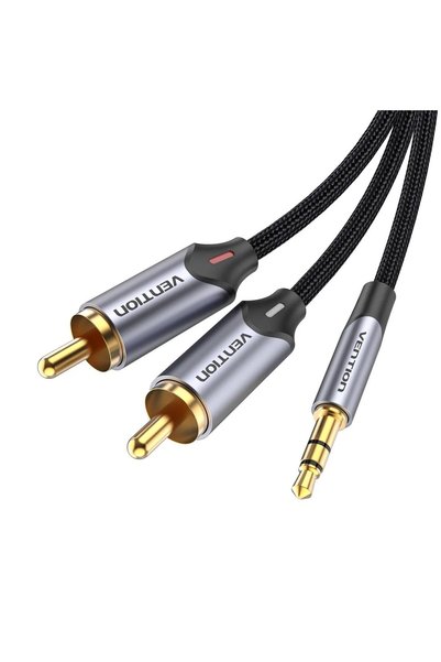Generic كابل صوت RCA 3.5 ملم إلى 2 RCA على شكل Y، كابل صوت ستيريو متوافق مع و...