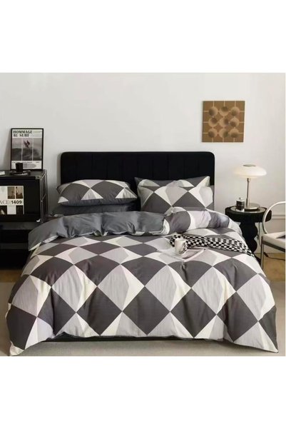 Generic طقم غطاء لحاف فاخر خفيف الوزن من القطن الخالص 100%، مقاس 220 * 240 سم...