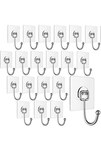 Generic 10 Pack Large Adhesive Hooks for Hanging Heavy-Duty 44Ib(Max), Wall H...