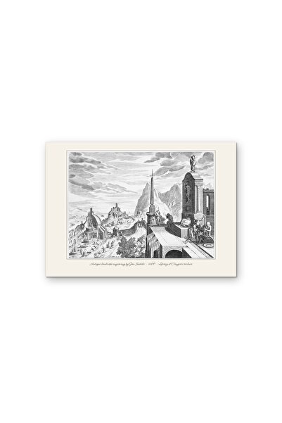 OEM Poster Cardboard 250g A4, Antique Landscape Engraving by Jan Sadeler 1600...