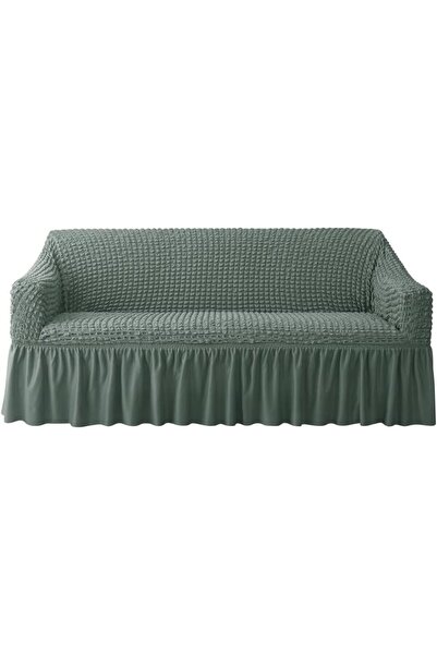 Generic Stretch Armchair Slipcover Easy Fitted Sofa Couch Cover with Skirt, D...